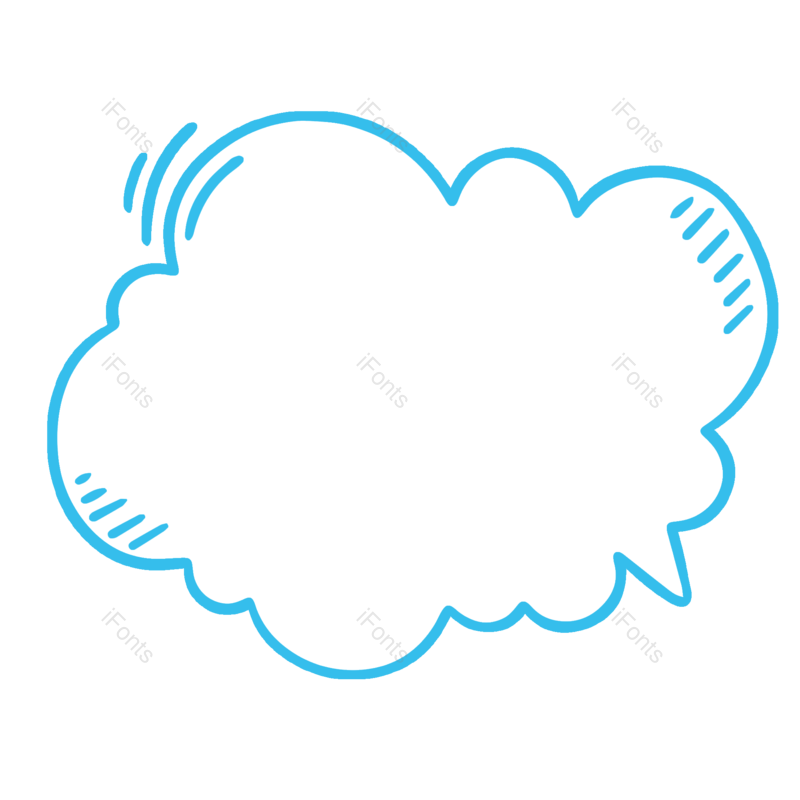 边框图片,卡通元素,蓝色PNG,对话框免抠素材